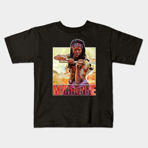 Michonne Kids T-Shirt by vangega